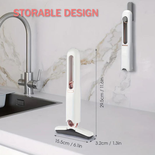 New Portable Mini Squeeze Mop | Desktop Wet & Dry Cleaning Mop | Self‑Squeezing Mop for Kitchen, Bathroom, Car & Glass